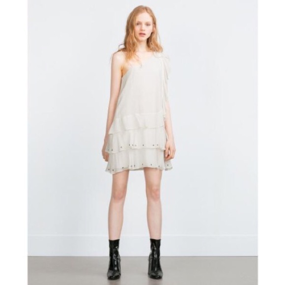 Zara | Dresses | Zara Trf Nwt Frill Hem Asymmetrical White Dress | Poshmark Zara | Dresses | Zara Trf Nwt Frill Hem Asymmetrical White Dress | Poshmark